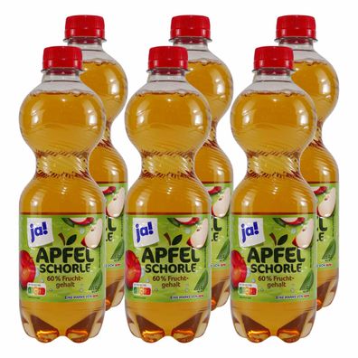 ja! Apfelschorle (6 x 0,5L) EINWEG