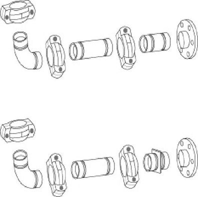 Buderus Anschluss-Set 3 Sole seitlich für Sole-Wasser.-WP WPS54.2 - 8738206906 von Bu