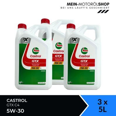 Castrol GTX 5W-30 C4 3x5 Liter