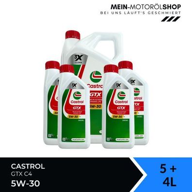 Castrol GTX 5W-30 C4 5 + 4 Liter