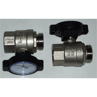 Kugelhahnset m. Thermometer rt-bl RMV für RMV-Verteiler - 5760048 von Daikin