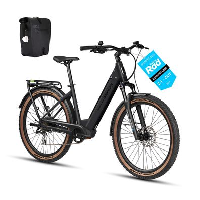 DERUIZ Trekking E-Bike Damen Herren 27,5 Zoll Quartz SUV 644 Wh 250W 55 Nm