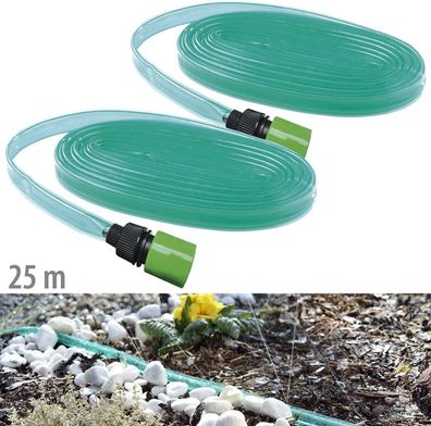NEU 2er Set Schlauch Sprühregen 25m für Bewässerung Terrasse Garten Pflanzen