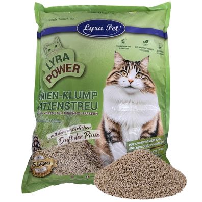 3 x 10 Liter Lyra Pet® Lyra Power Pinien Katzenstreu klumpend