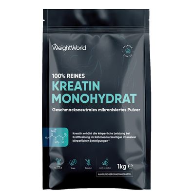 Creatin Monohydrat Pulver 1kg - 330 Portionen reines Kreatin Monohydrat - 11 Monate