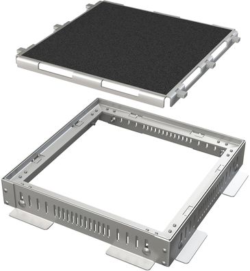 Alcadrain Aufstockelement des Aufsatzes + Rost für die Fliesenverlegung 300×300, Edel