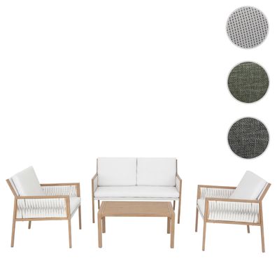 Garten-Garnitur HWC-Q12, Lounge-Set Sitzgruppe Sofa, Polyrattan Olefin (210 g/m²)