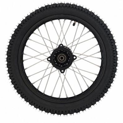 Dirtbike Komplettrad Pitbike Stahlfelge Ersatzreifen vorne 60/100-14 15mm Achse