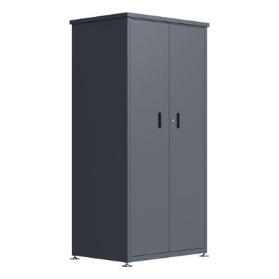 Gartenschrank 90x65x187cm, Stahl anthrazit