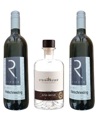 Alter Bodensee Obstler Apothekerflasche 2 Flaschen Welschriesling