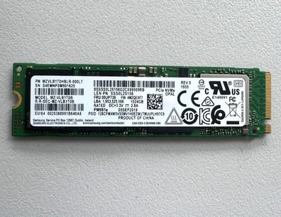 Samsung SSD 1TB NVMe MZ-VLB1T0B Festplatte 00UP736 M-Key 100