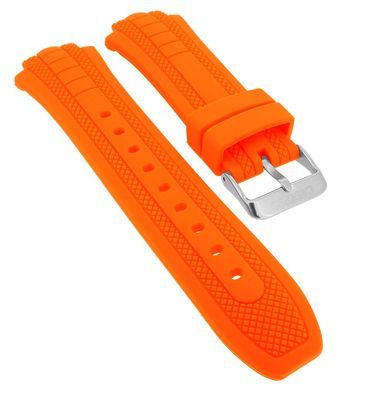 Calypso ? Uhrenarmband in orange Kautschuk Schließe silbern ? K5761/5