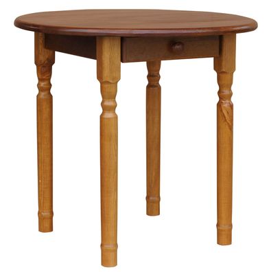 Runder Kiefer Esstisch Massivholz-Küchentisch landhausstil eiche mit Schublade