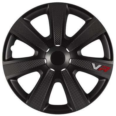 2 Stück Radblenden Radkappen VR carbon black schwarz 13 Zoll Radzierblende