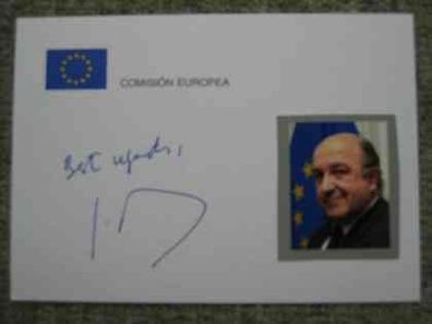 EU Kommissar Joaquin Almunia - handsigniertes Autogramm!!!