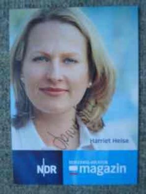 NDR Fernsehmoderatorin Harriet Heise - handsigniertes Autogramm!!!