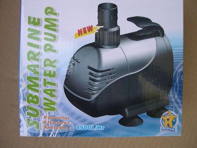 Teichfilter - Pumpe 4500 ltr./ h Filterpumpe Bachlaufpumpe Unterwasserpumpe