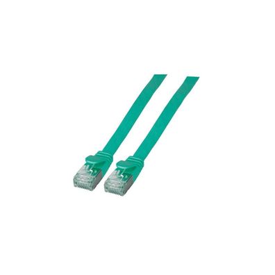 EFB RJ45 Flachpatchkabel U/FTP, Cat.6A, PVC, 1.5m, grün