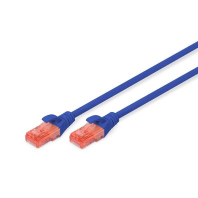 Digitus Patchkabel Cat6, U/UTP 2xRJ45, 5.0m blau LSZH