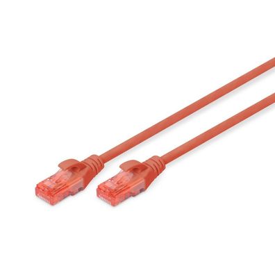 Digitus Patchkabel Cat6, U/UTP 2xRJ45, 5.0m rot, LSZH