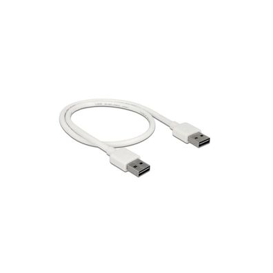 DELOCK Easy-USB-Kab.2.0 A -> Easy-USB 2.0 A 0.5m weiß