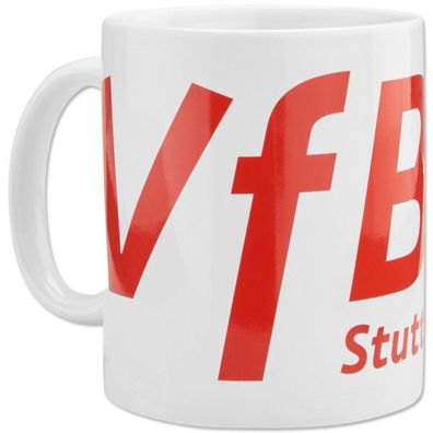 VfB Stuttgart Keramik Tasse weiß mit Wappen
