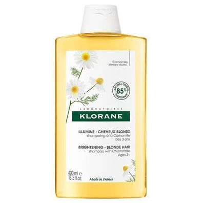 Klorane Aufhellendes Shampoo, Kamillenshampoo fuer lebendige blonde Haarfarbe, 40