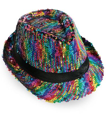 FRIES Trilby mit Wendepailletten Pailletten Hut