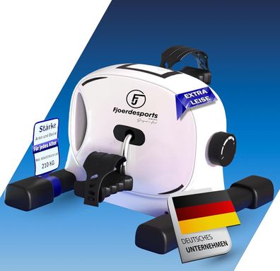 Fjordesports Pedaltrainer, Arm- & Beintrainer für zu Hause, leiser Mini-Heimtrainer