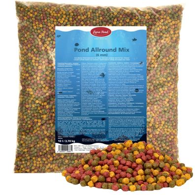 10 - 20 Liter (3,7 - 7,4 kg) Lyra Pond® Pond Allround Koi Mix Fischfutter Teichfutter