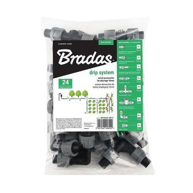Bewässerungsarmatur-Set Tropfbewässerung Zubehör 16mm 24tlg Verbinder Winkel Ventile