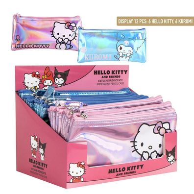 Hello Kitty & Kuromi Federmäppchen Display 12 Stück Iridescent Mäppchen