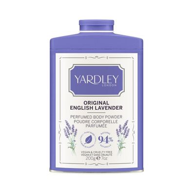 Yardley, Englischer Lavendel, beruhigendes Körperpuder, 200 g