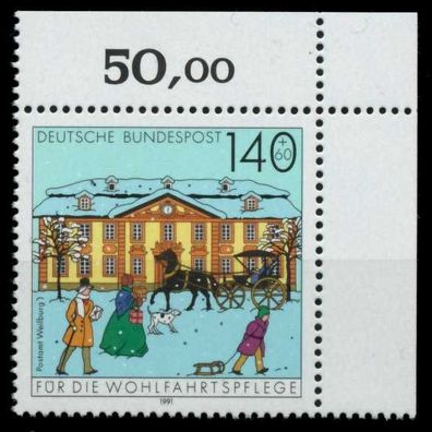 BRD 1991 Nr 1568 postfrisch ECKE-ORE X8F7C6A