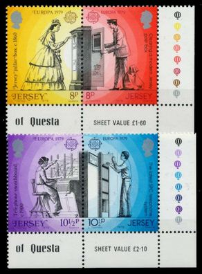 JERSEY 1979 Nr 192A WP-195C WP postfrisch ECKE-URE X691C56
