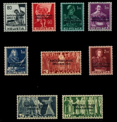 Schweiz-onu Nr 12-20 postfrisch X73F076