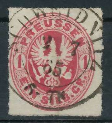 Preussen Nr 16 SCHW.. DNITZ zentrisch gestempelt X818E1A