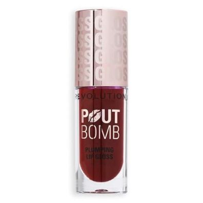 Makeup Revolution, Plump & Shine, aufpolsternd, Lipgloss, Jelly Berry Mauve, 4,6 ml
