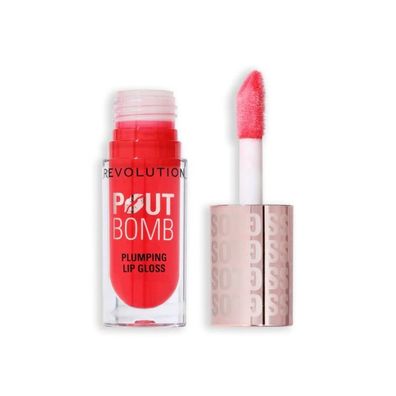 Makeup Revolution, Pout Bomb, Polumping, Lipgloss, Cherry Sheer Red, 4,6 ml