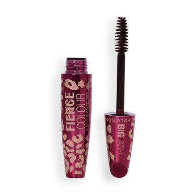 Makeup Revolution, Big Lash Fierce, Volumen-Mascara, Burgunderrot, 9 g