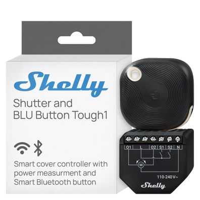 Shelly Shutter & BLU Button Tough1 Bundle WLAN Smart-Relais Rolladenschalter