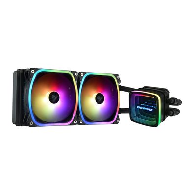 Enermax Aquafusion ADV ARGB 240mm AIO CPU Wasserkuehlung Dual Chamber schwarz