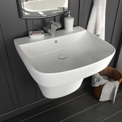 vidaXL Waschbecken Weiß 50 x 45 x 41 cm Glasierte Keramik