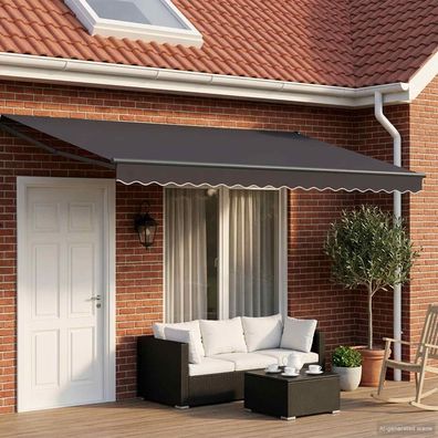 vidaXL Elektrische ausziehbare Markise Anthrazit 4 x 2 m