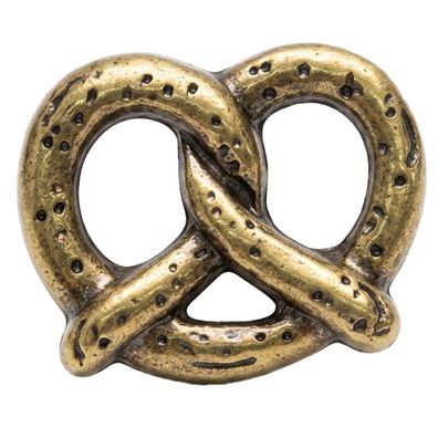 Pin Brezel altgold