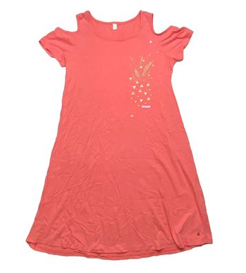 Esprit Kleid Gr. 164 Koralle Cold Shoulder Sommerkleid Mädchen Sehr guter Zustand