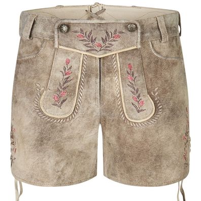 Lederhose Kleo quarz/St pink