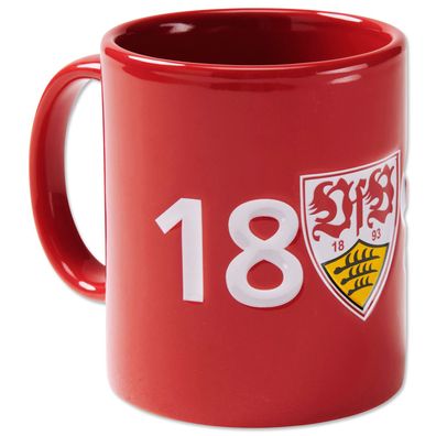 VfB Stuttgart Tasse 1893 Lizenzartikel Keramik rot