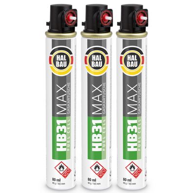 Gaskartusche 3 St. 165mm 80ml Fuel Cell Ersatzgas für Nagler Gaspatrone HB31