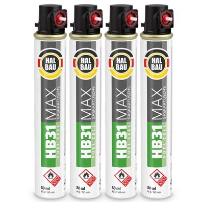 Gaskartusche 4 St. 165mm 80ml Fuel Cell Ersatzgas für Nagler Gaspatrone HB31